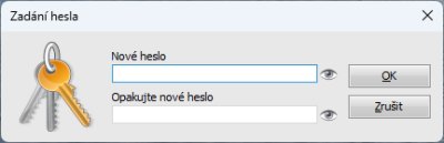Okno pro nastaven hesla sprvcem systmu